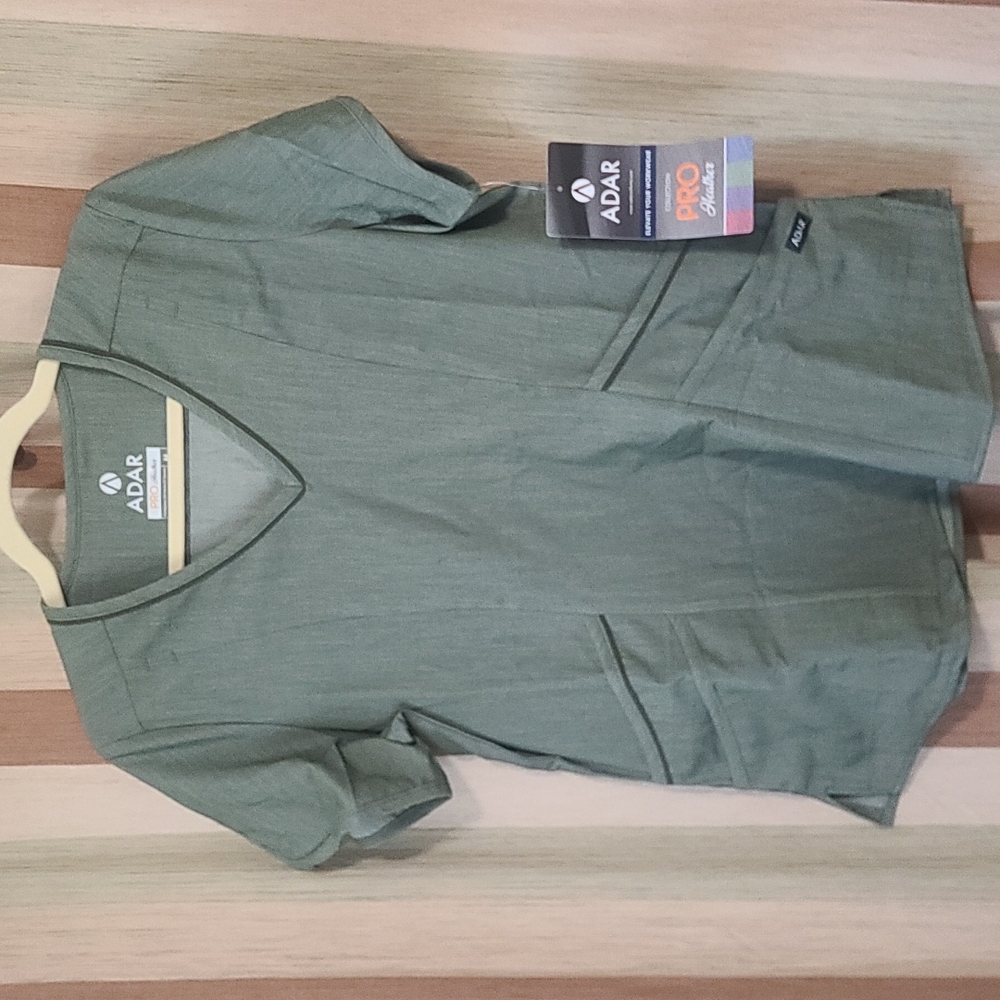 NWT Heather Green Scrub Top